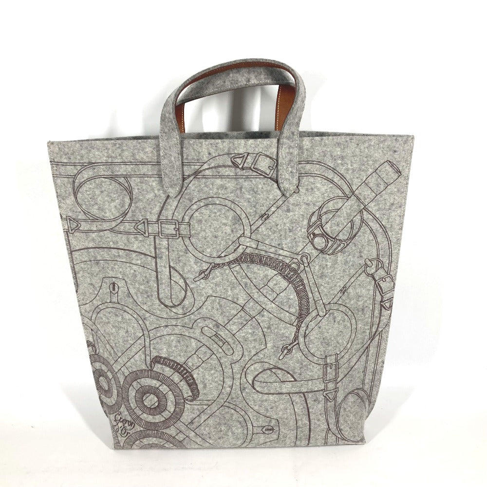 Tote Bag Felt, Gray Shoulder Bag Shoulder Leather Karimi Gm