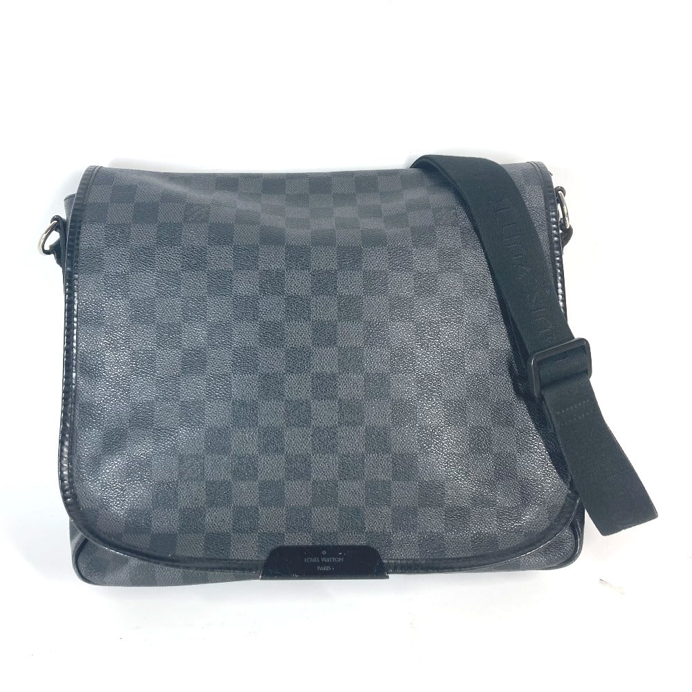 Louis Vuitton N41272 Damier Grafitto Damier Grafitte Canvas Black Shoulder Bag