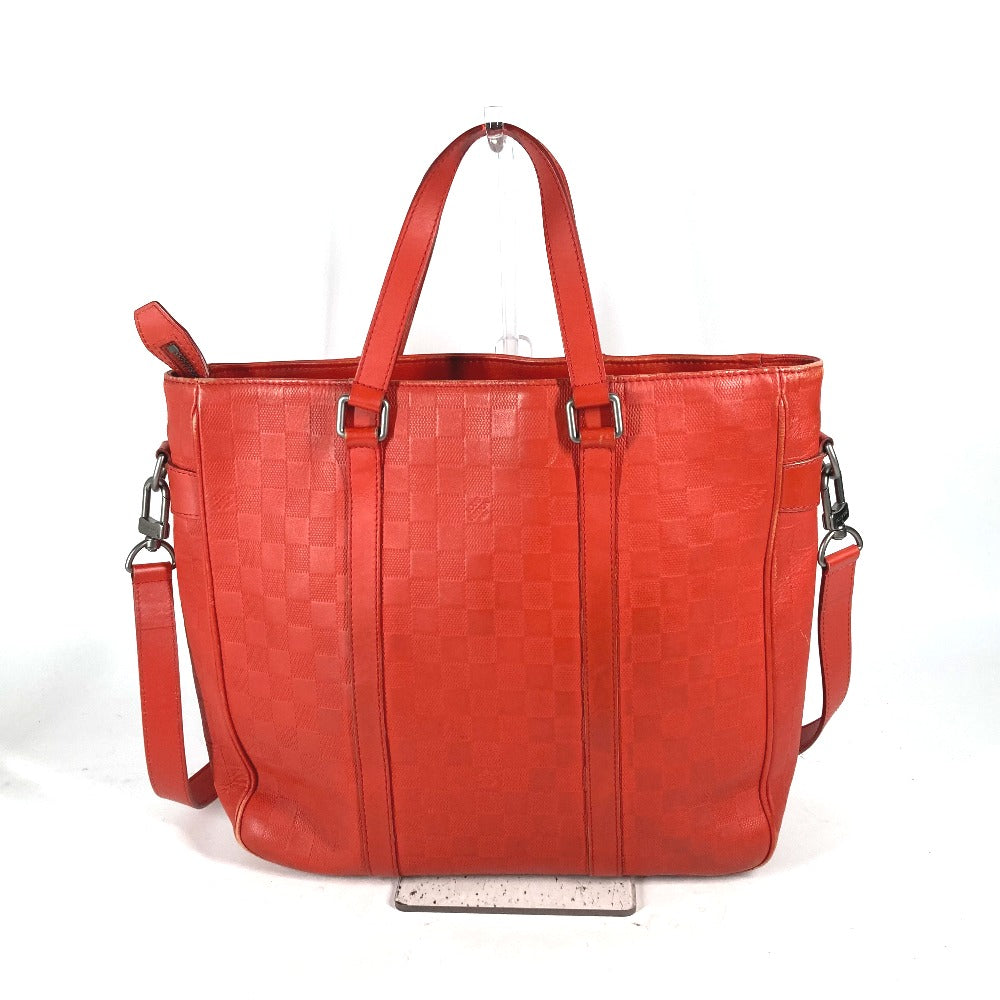 Louis Vuitton N41268 Damier Anfini Damier Anfini Leather Orange Shoulder Bag