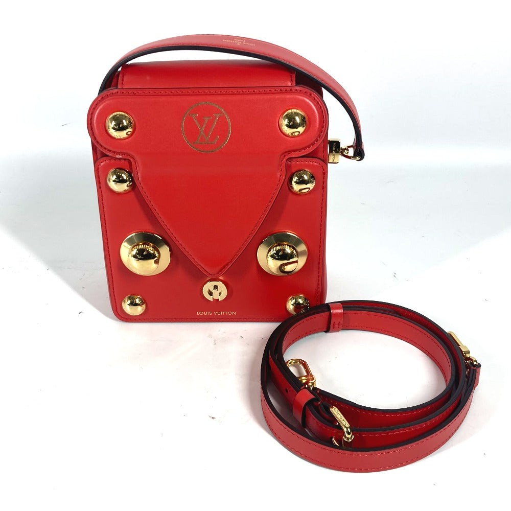 Louis Vuitton M82215 S lock XL Leather Red Logo Shoulder Bag
