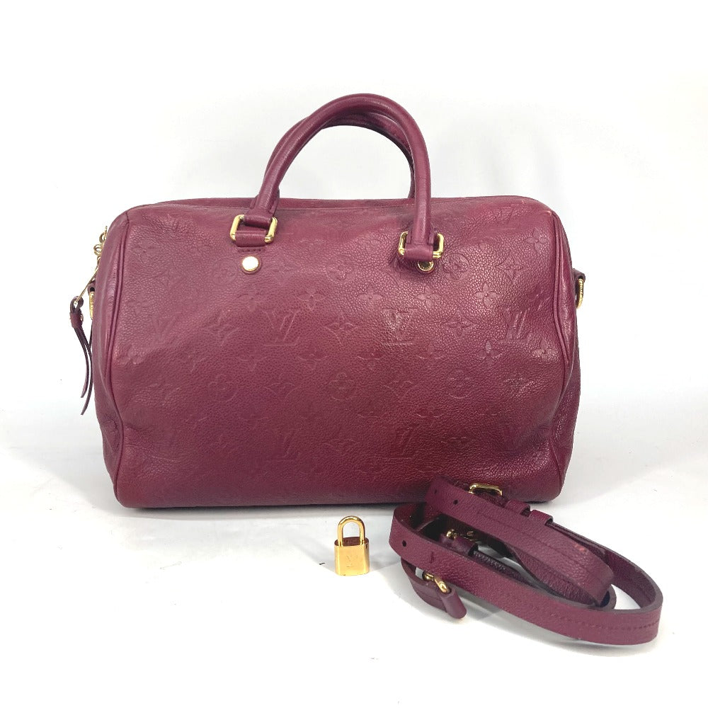 Louis Vuitton M40755 Ann Platt wine- Ann Monogram Leather Red Speedy Shoulder Bag