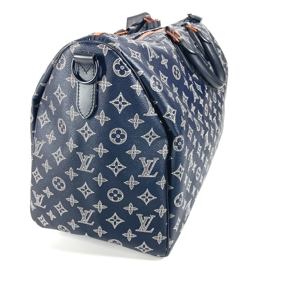 Louis Vuitton Boston Duffel M43684 ink upside Monogram Canvas Navy Travel Bag