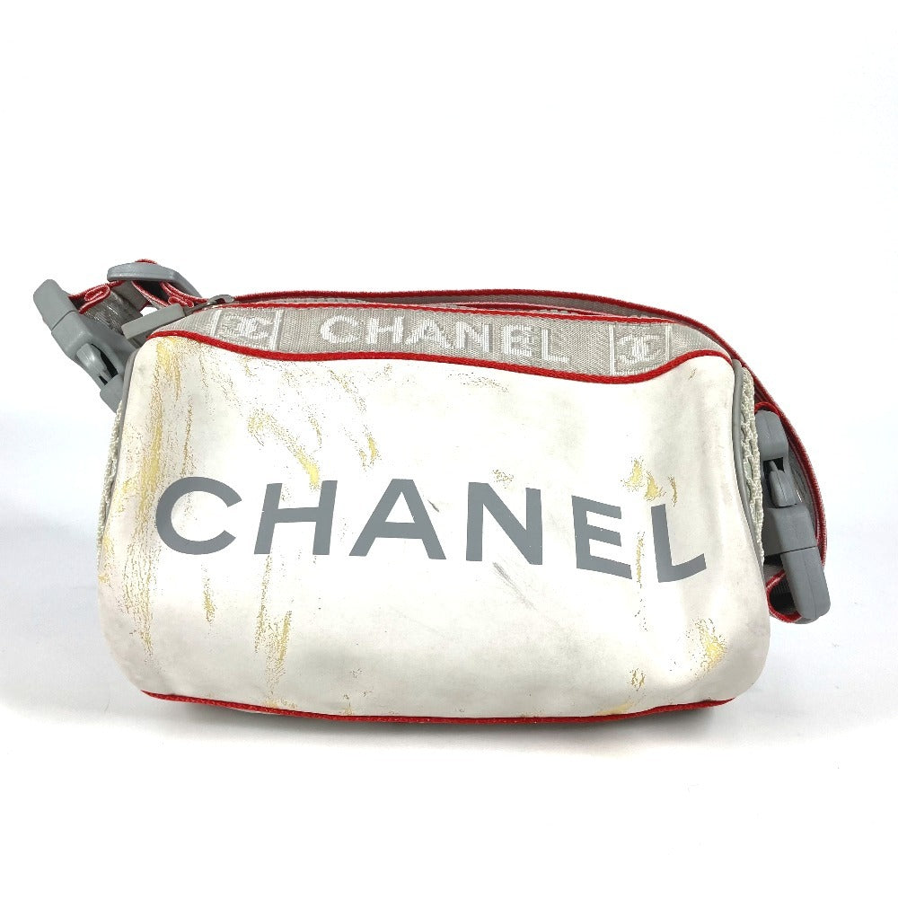 Chanel Nylon Sports logo White Shoulder Bag