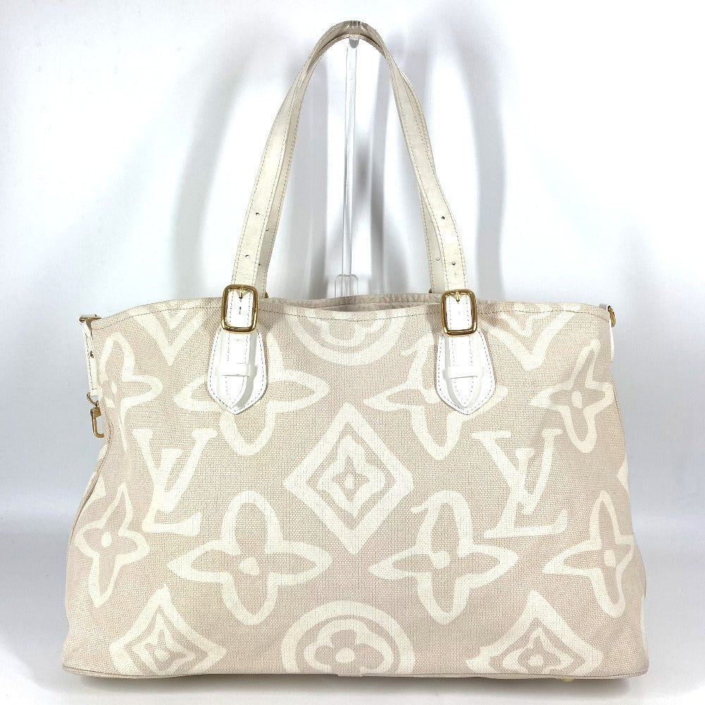 Louis Vuitton M95675 Cruise line Taicienne GM Leather Canvas Beige Tote Bag