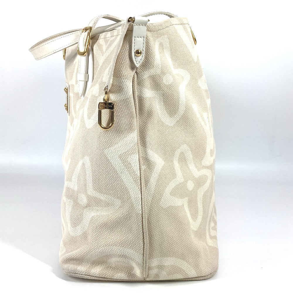 Louis Vuitton M95675 Cruise line Taicienne GM Leather Canvas Beige Tote Bag