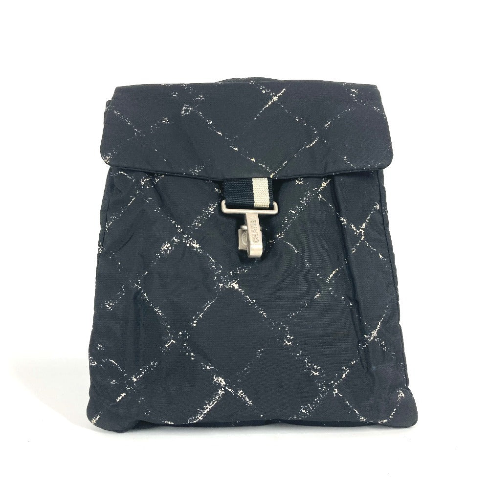 Chanel Backpack Nylon Old line Black Travel Bag Ot 45