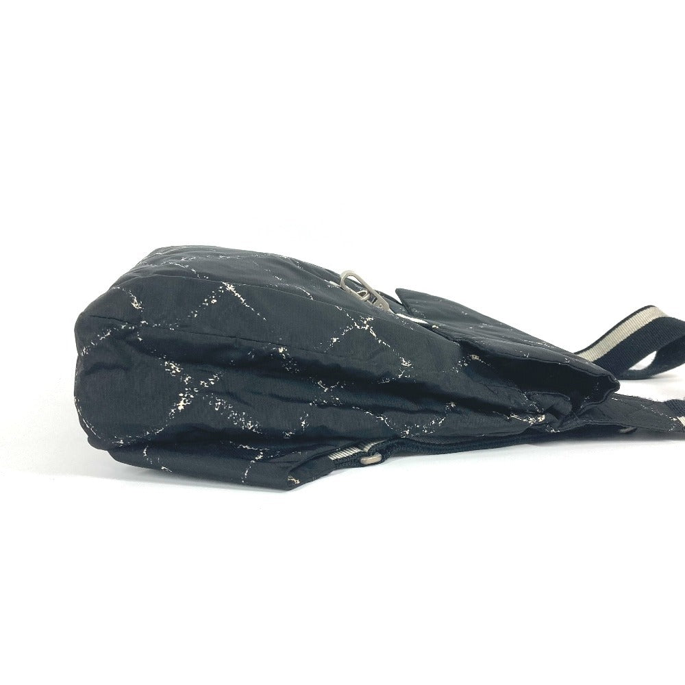 Chanel Backpack Nylon Old line Black Travel Bag Ot 45
