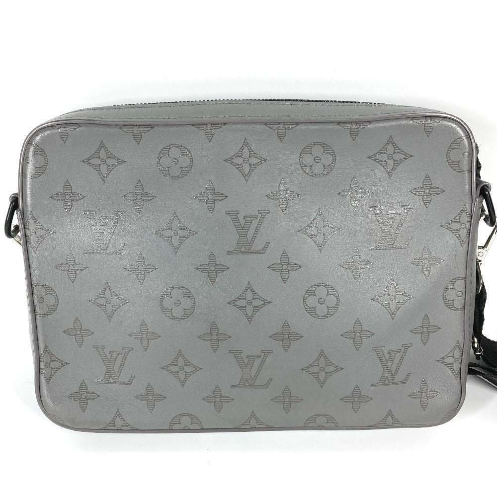 Louis Vuitton M46104 shadow Duo messenger Monogram Leather Gray Crossbody Bag