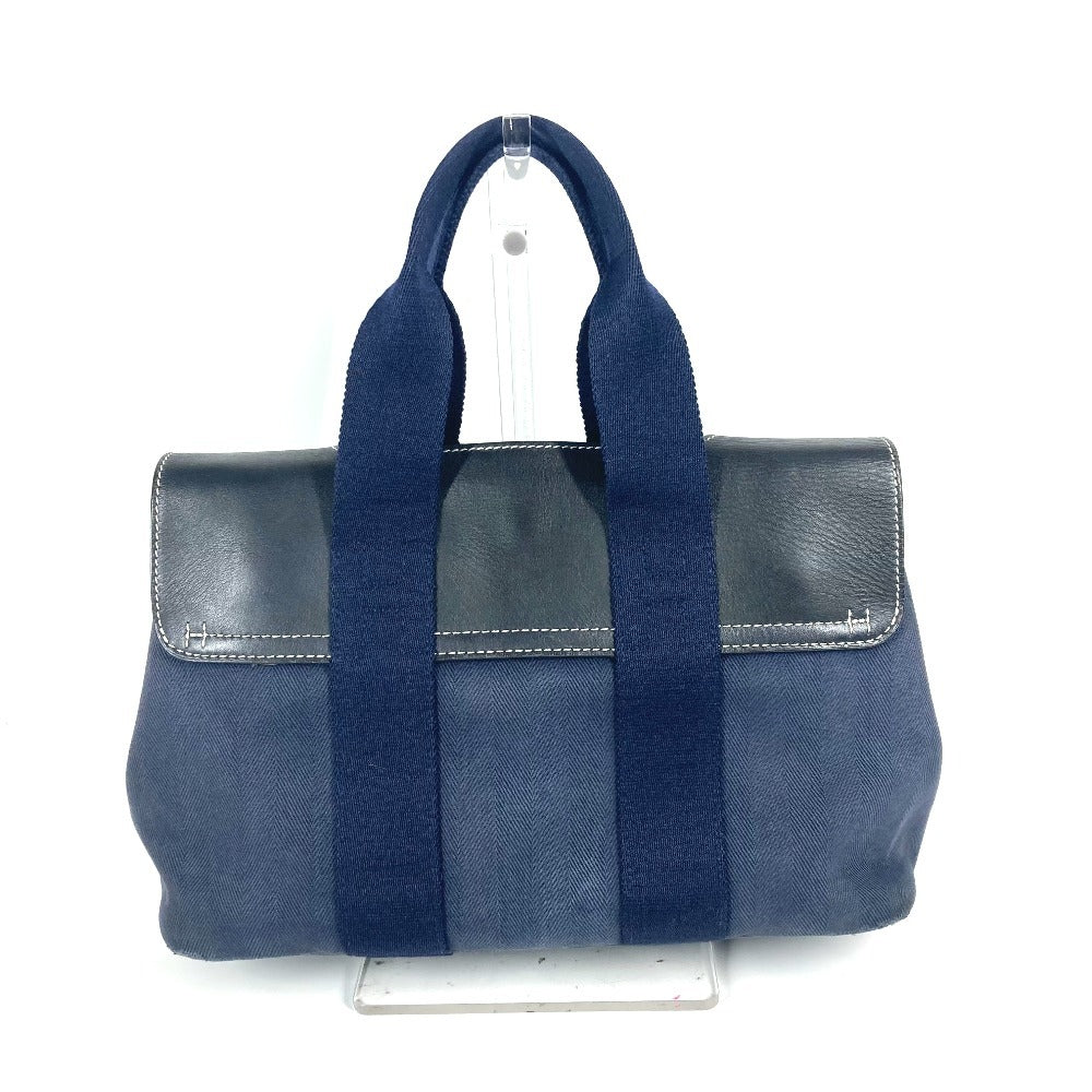 Hermes Handbag Valparaiso Pm Valparaiso Leather Canvas Navy Travel Bag