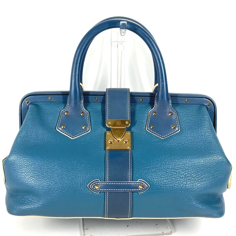 Louis Vuitton M91807 Suhari Angénieux PM Leather Blue Handbag