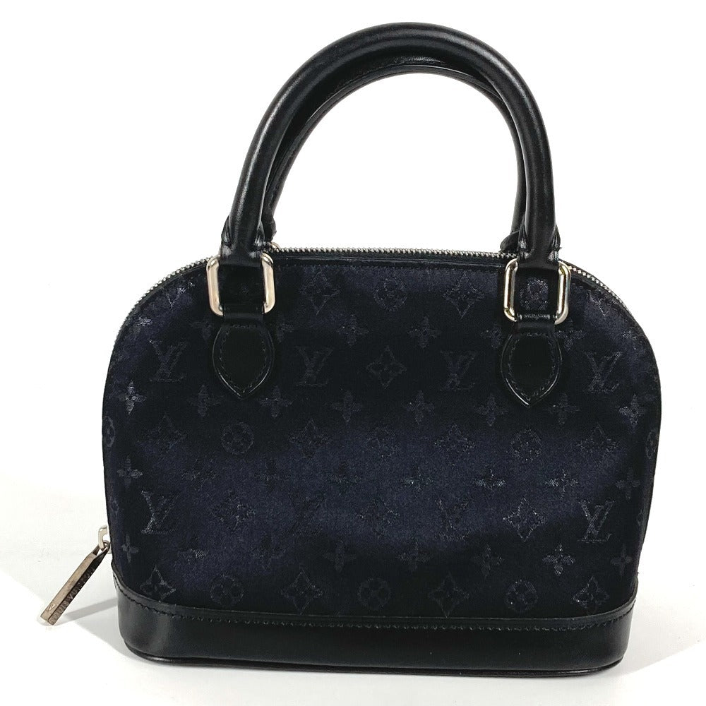 Louis Vuitton M92146 Little Alma Monogram Leather Satin Black Handbag