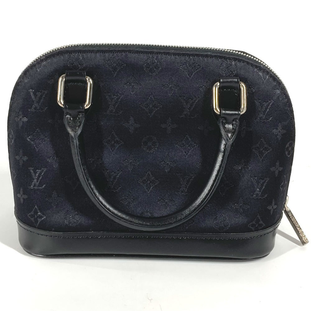 Louis Vuitton M92146 Little Alma Monogram Leather Satin Black Handbag