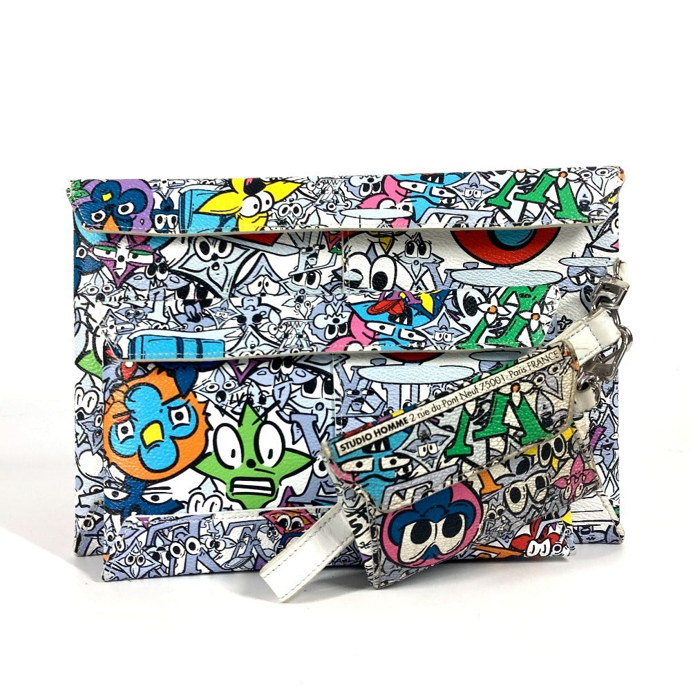 Louis Vuitton Ｍ82014 comic Trio Anvelope Monogram Leather Canvas Multicolor Clutch Bag