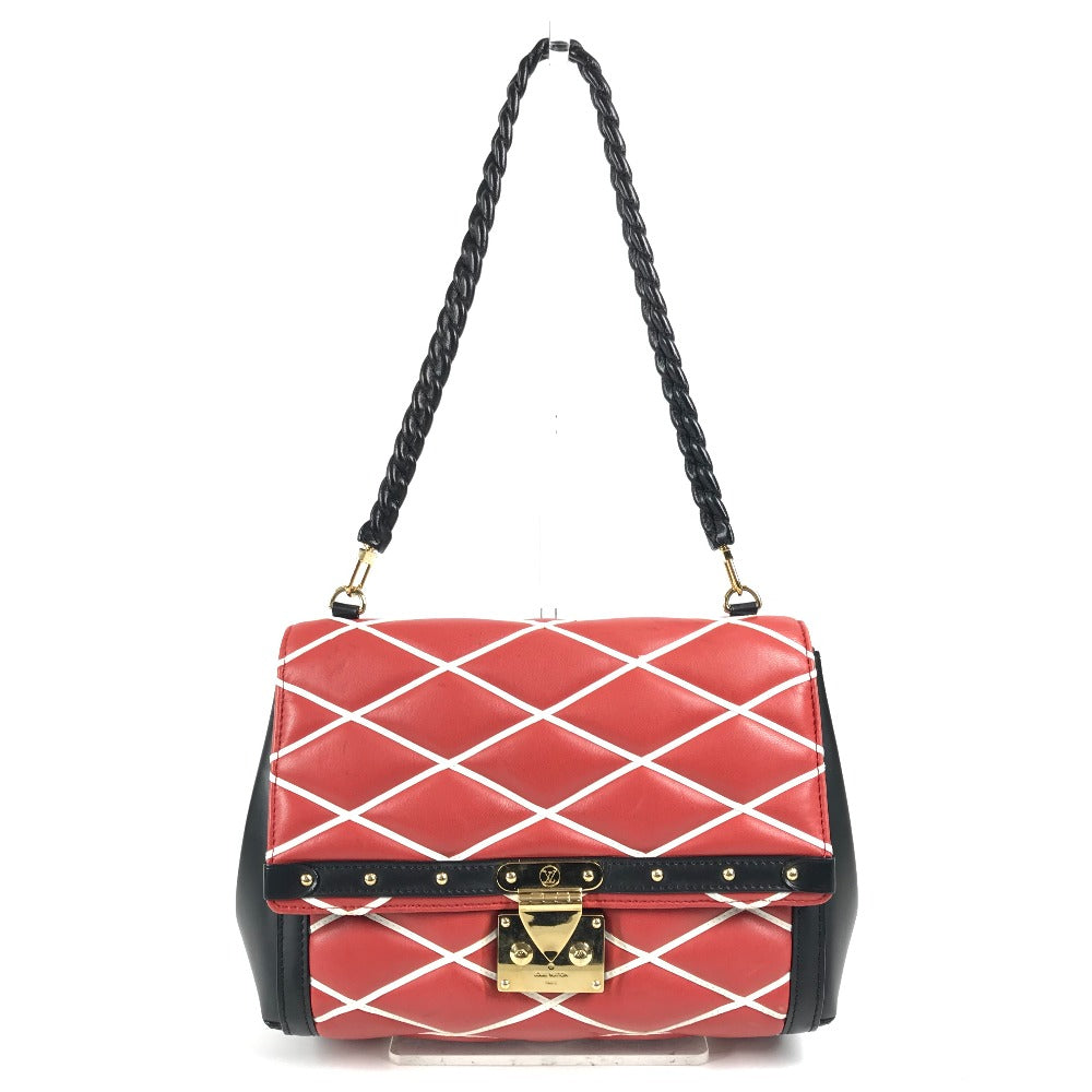 Louis Vuitton Maltage Line Pochette Leather Red Flap Shoulder Bag