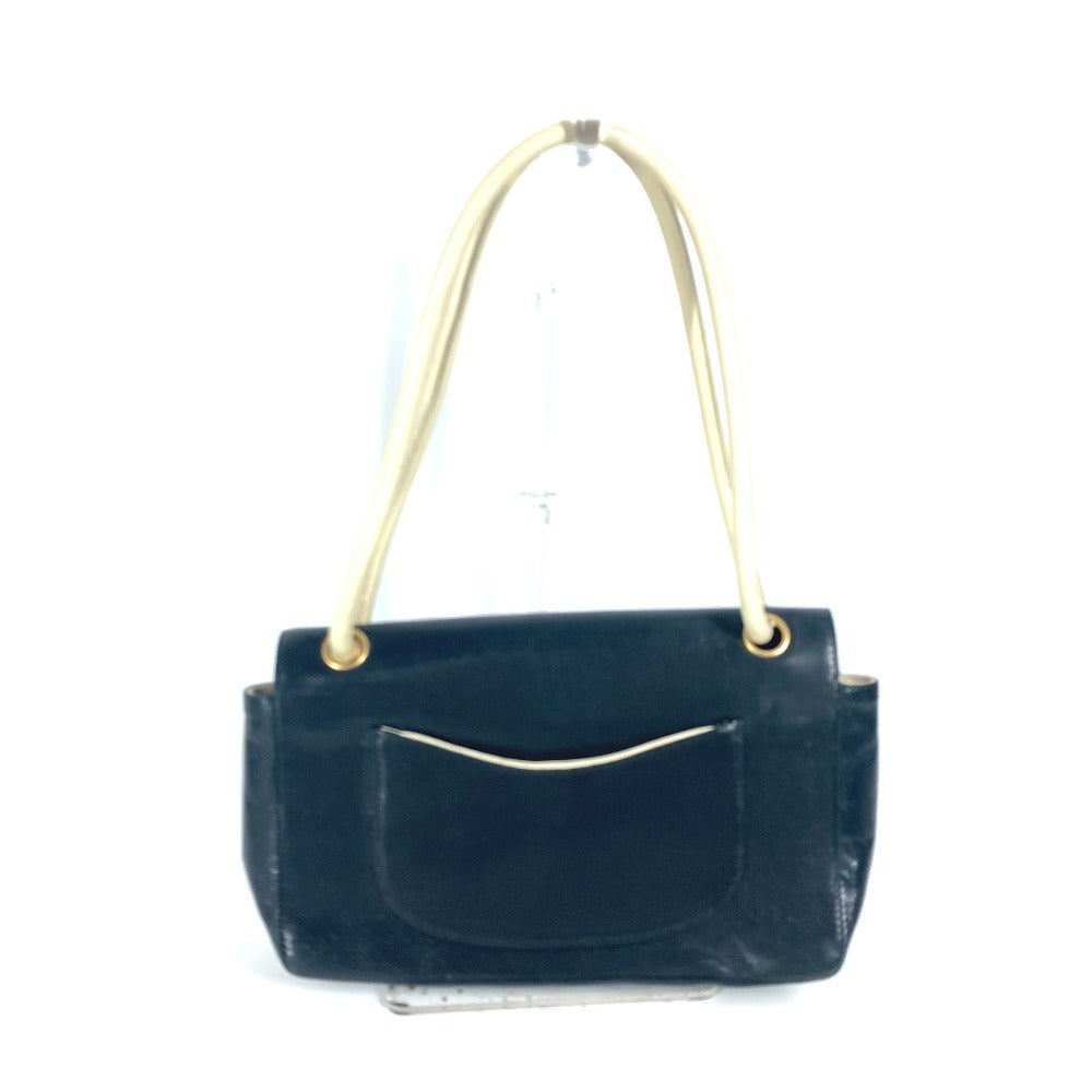 Chanel By color CC COCO Mark Black Leather Shoulder Bag