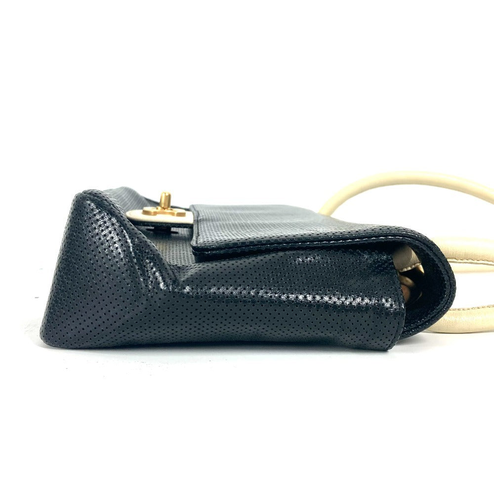 Chanel By color CC COCO Mark Black Leather Shoulder Bag
