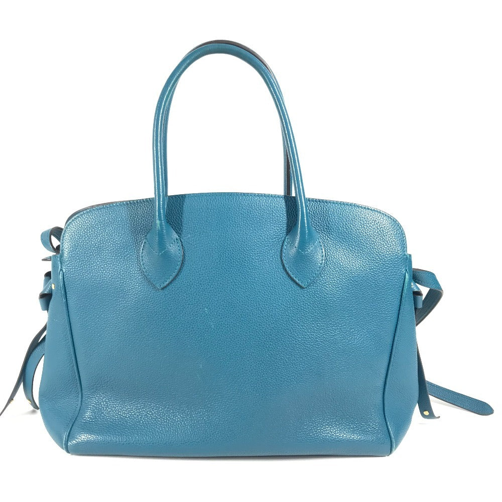 Louis Vuitton M55023 Taurillon Clemence Mira MM Leather Blue Tote Bag