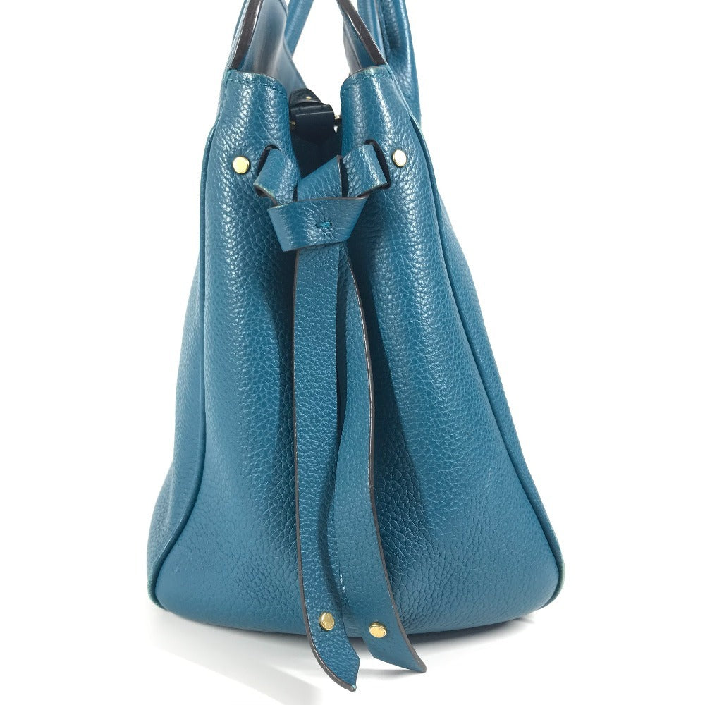 Louis Vuitton M55023 Taurillon Clemence Mira MM Leather Blue Tote Bag