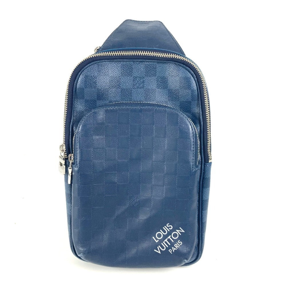 Louis Vuitton Sling N40439 Damier Graphite Damier Leather Canvas Navy Crossbody Bag