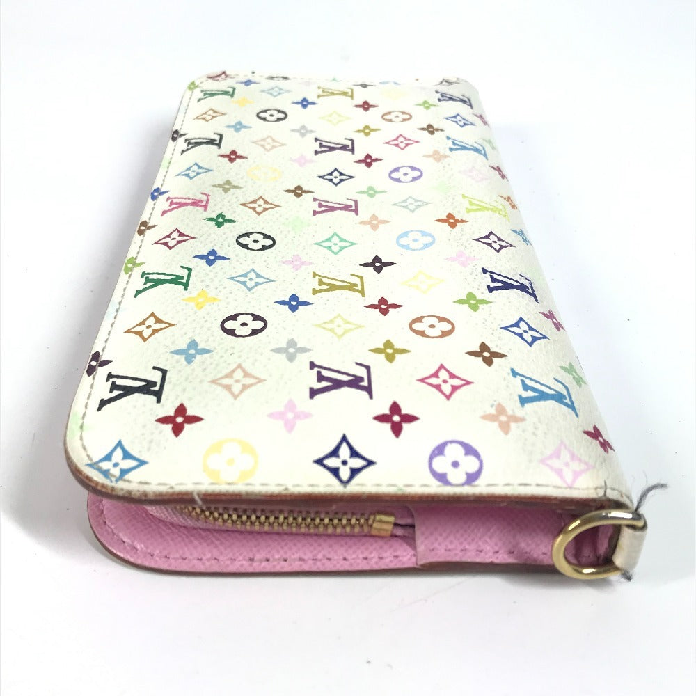 Louis Vuitton Long Purse M93751 Portefeuille Ansolit Monogram Canvas White Multicolor Wallet Case