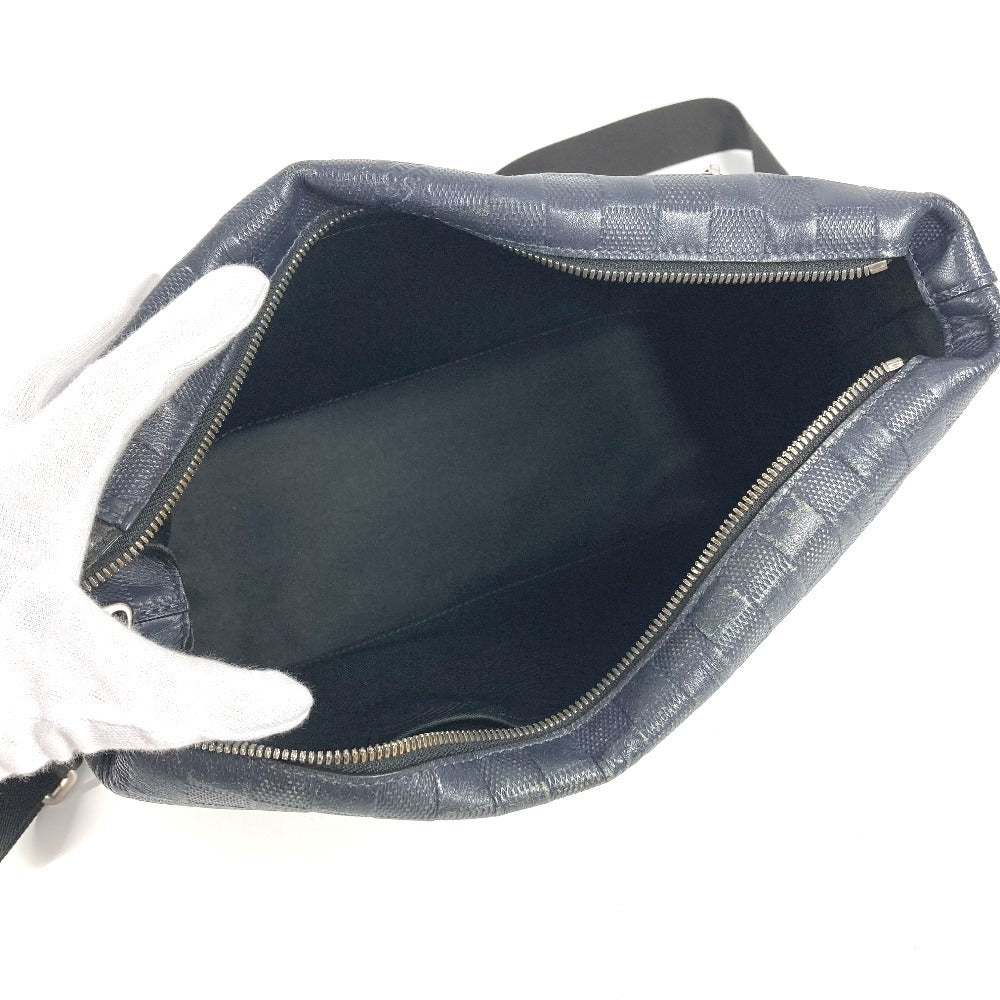 Louis Vuitton N42416 Damier Anfini Damier Anfini Leather Navy Crossbody Bag