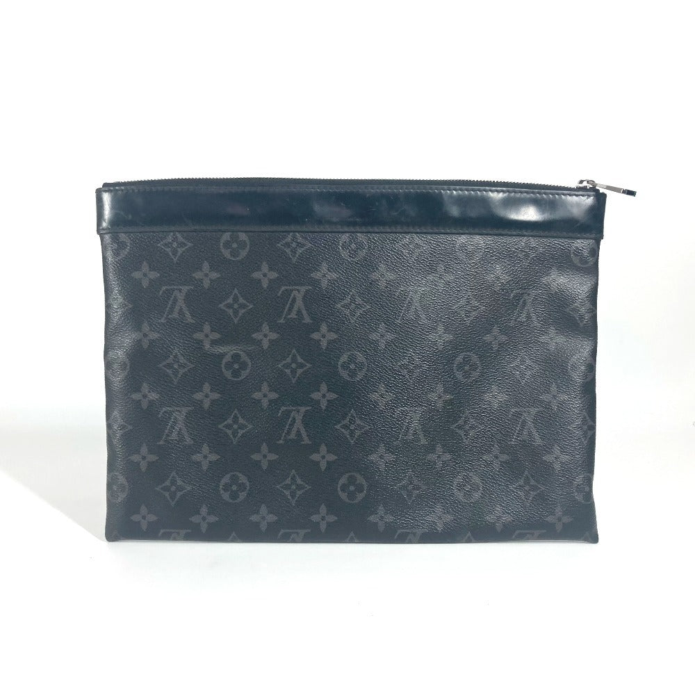 Louis Vuitton M62291 Eclipse Pochette Discovery Monogram Canvas Black Clutch Bag Ot 23