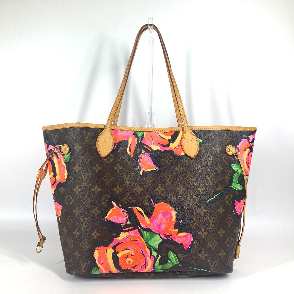 Louis Vuitton M48613 Rose Neverfull MM Monogram Canvas Brown Tote Bag