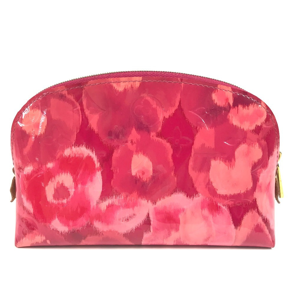 Louis Vuitton Cosmetics Pouch M90045 Vernis Monogram Canvas Pink Clutch Bag