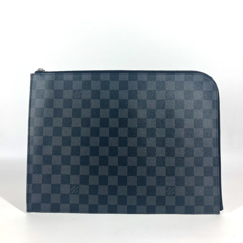 Louis Vuitton N64437 Damier Grafitto Damier Grafitte Canvas Black Clutch Bag
