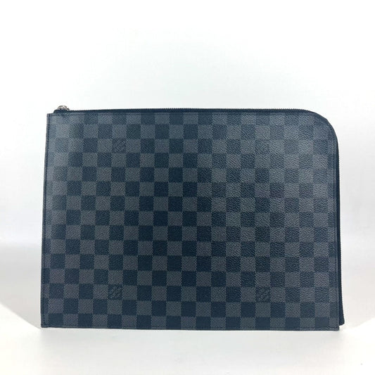 Louis Vuitton N64437 Damier Grafitto Damier Grafitte Canvas Black Clutch Bag