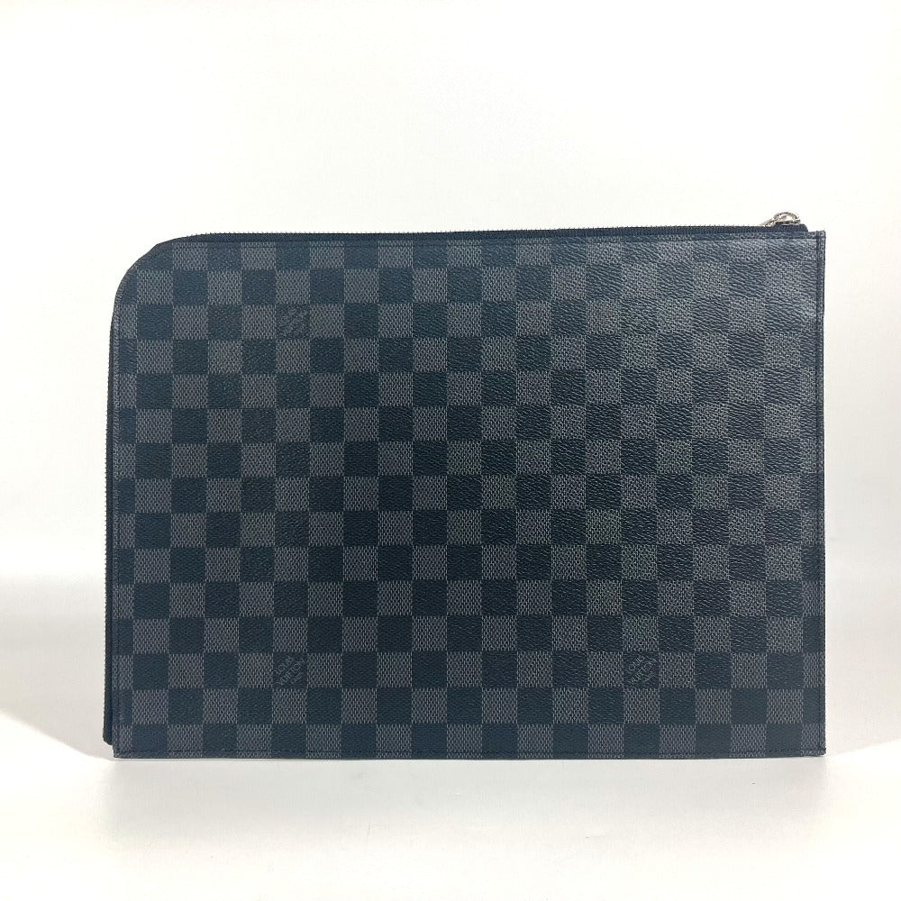 Louis Vuitton N64437 Damier Grafitto Damier Grafitte Canvas Black Clutch Bag