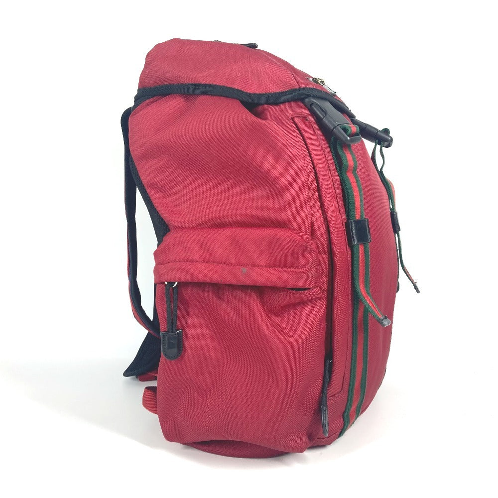 Gucci Backpack Taiga head Techno Sherry Canvas Nylon Red Logo