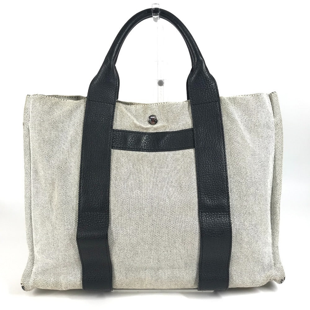 Hermes Handbag Cotton Sac Arne Mm Black Travel Bag