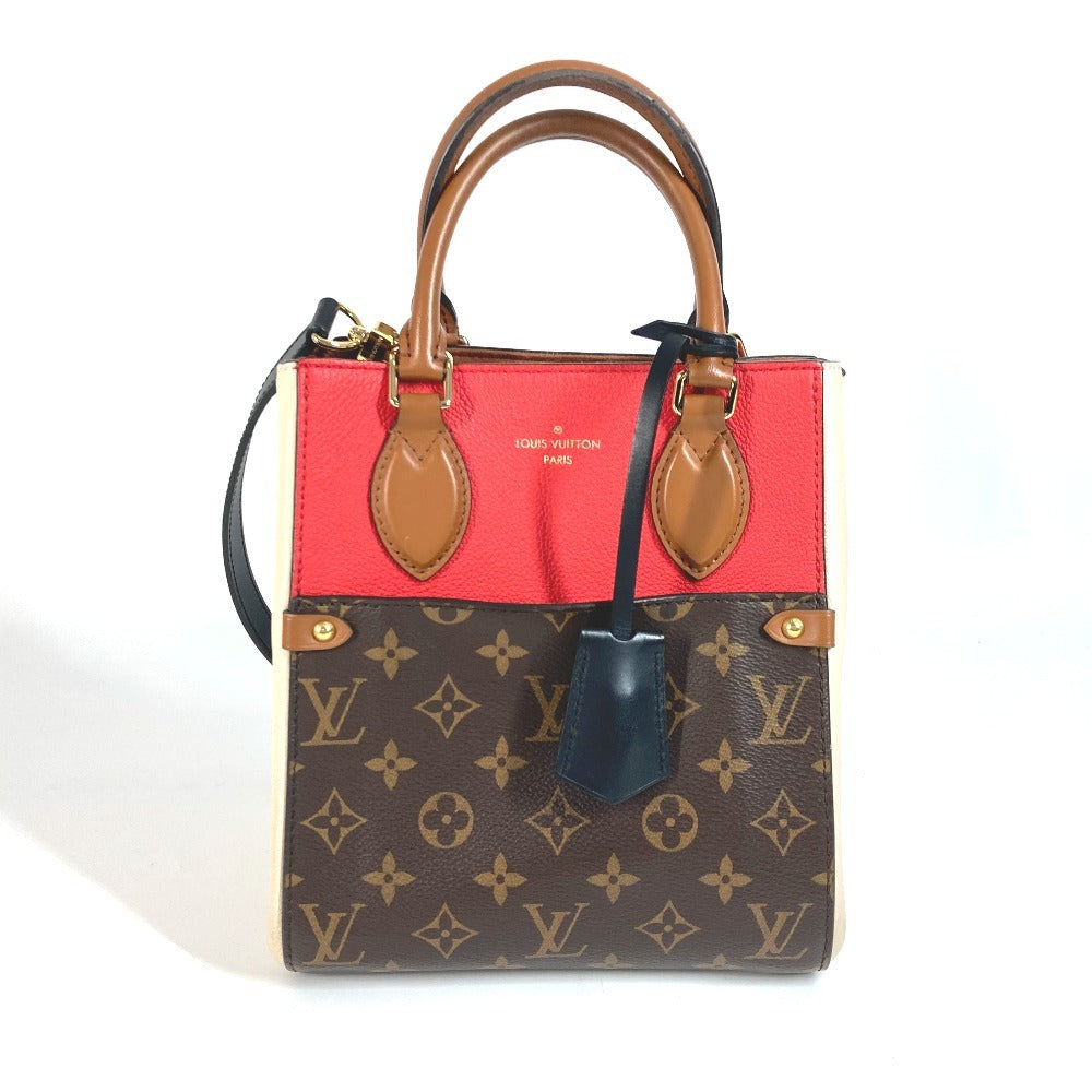 Louis Vuitton M45389 ford PM Monogram Leather Canvas Red Tote Bag