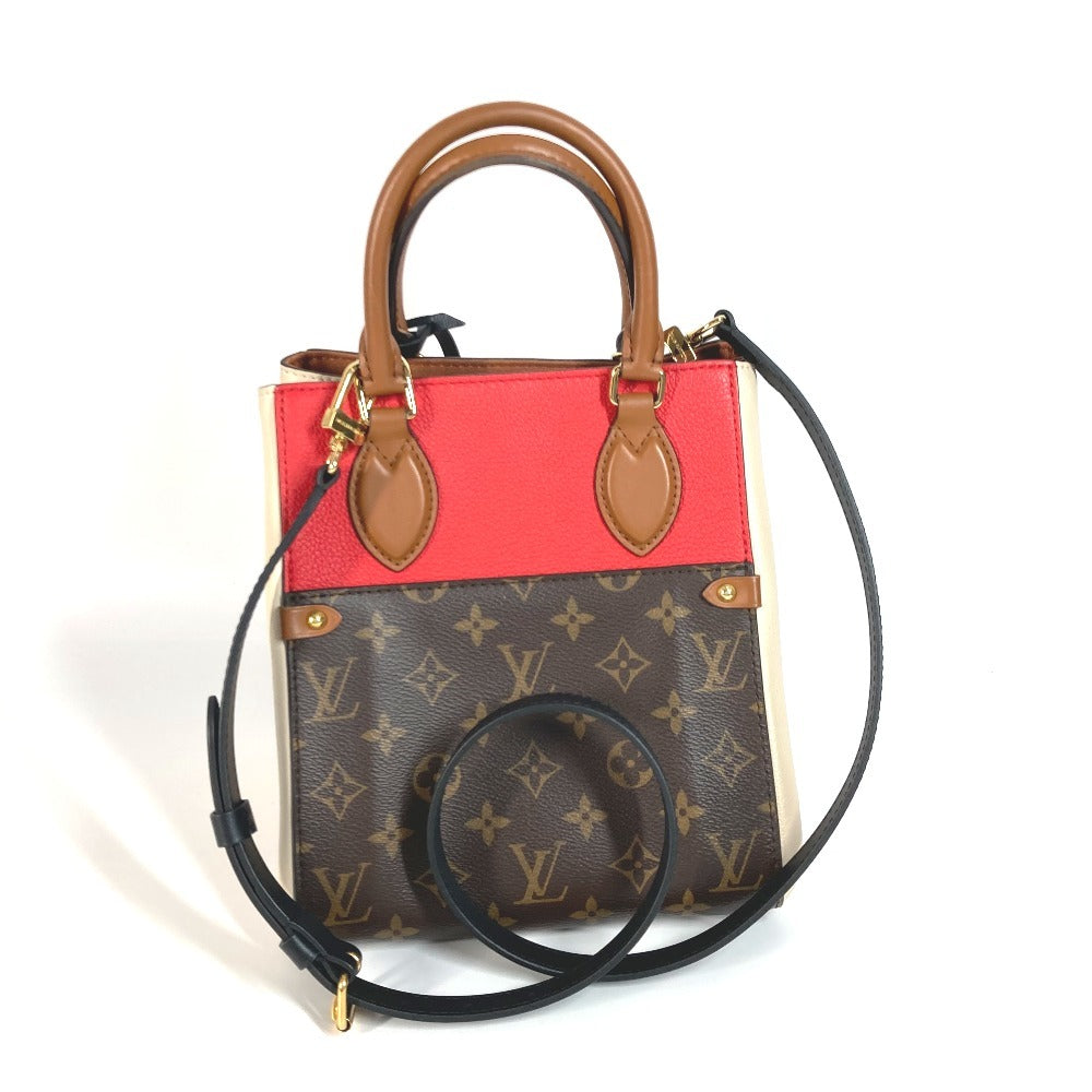 Louis Vuitton M45389 ford PM Monogram Leather Canvas Red Tote Bag