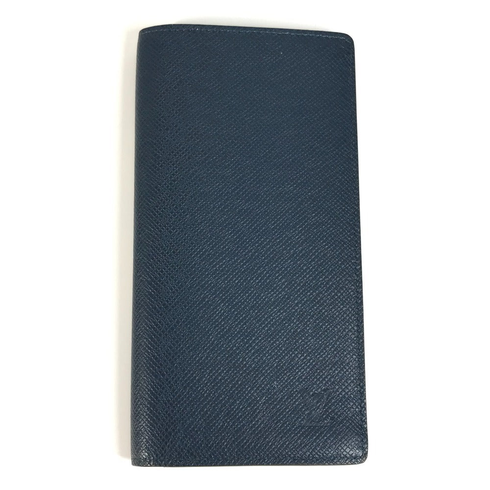 Louis Vuitton Long Purse M33404 Taiga Leather Navy Wallet Case