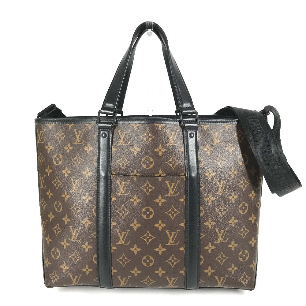 Louis Vuitton M45734 macacer Weekend PM Monogram Canvas Brown Shoulder Bag