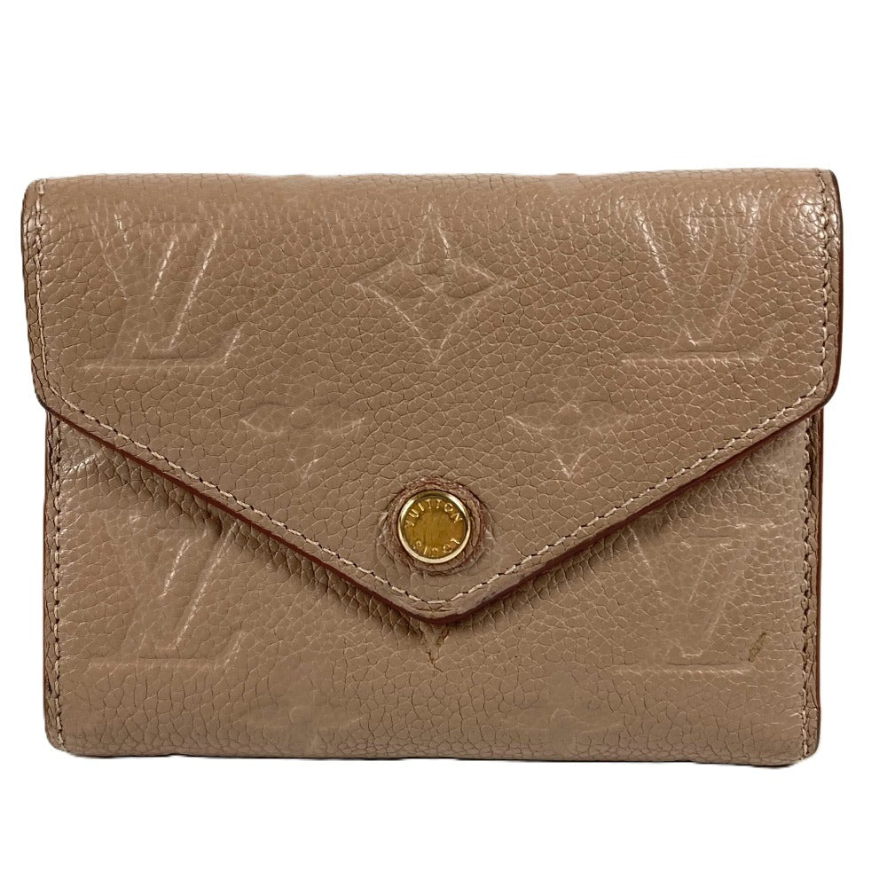 Louis Vuitton Trifold M63529 Ann Platt Ann Monogram Leather Beige Wallet Case