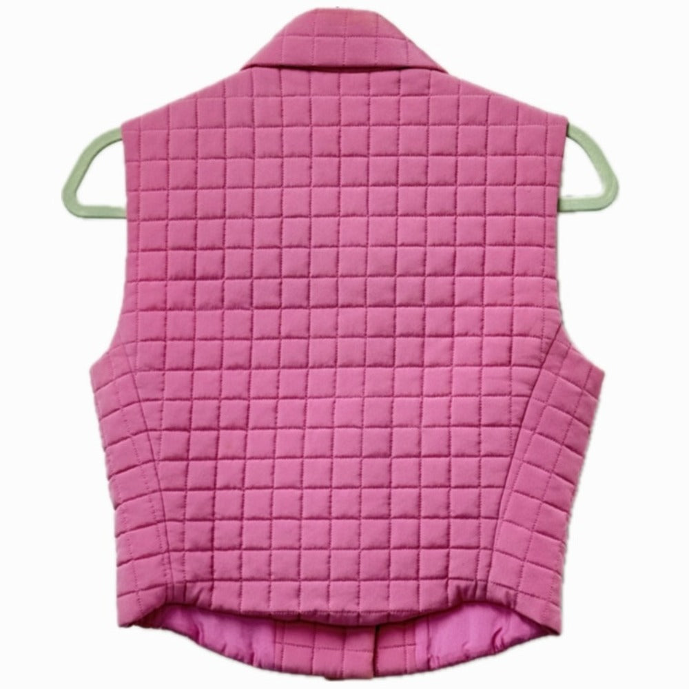 Chanel Vest silk 00S CC COCO Mark Pink Handbag