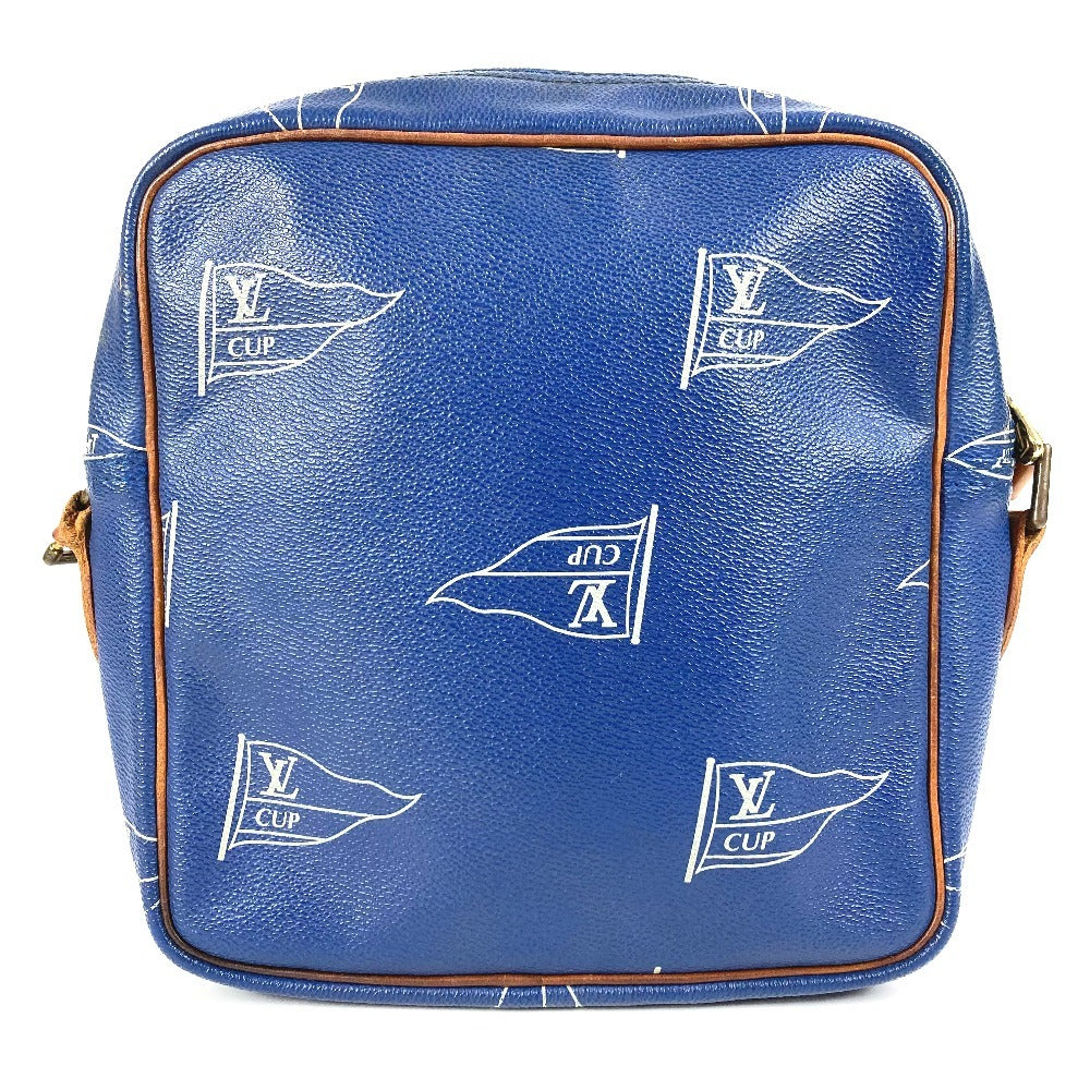 Louis Vuitton M80010 cup Sac San Leather Blue Shoulder Bag