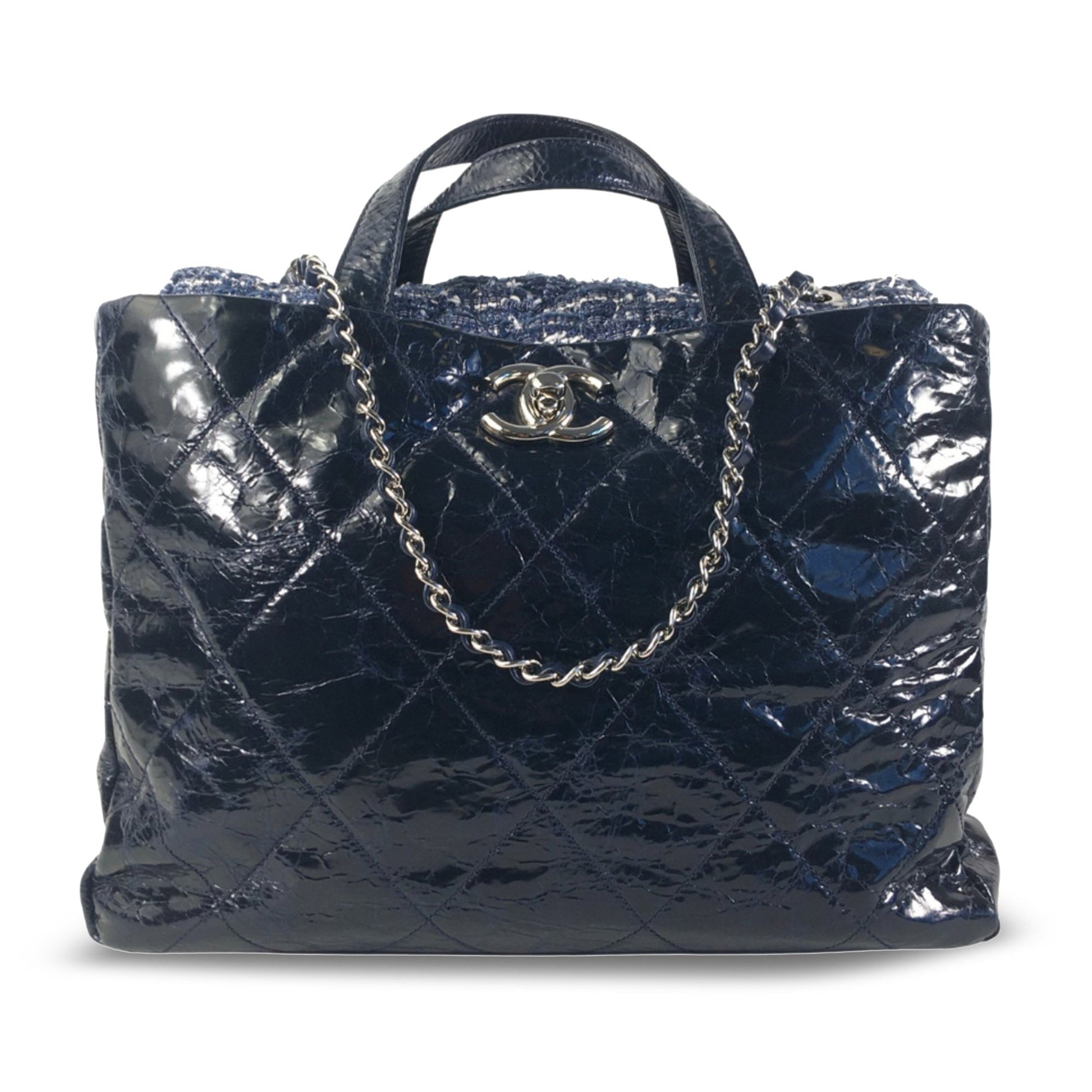 CHANEL Glazed Calfskin Portobello Satchel