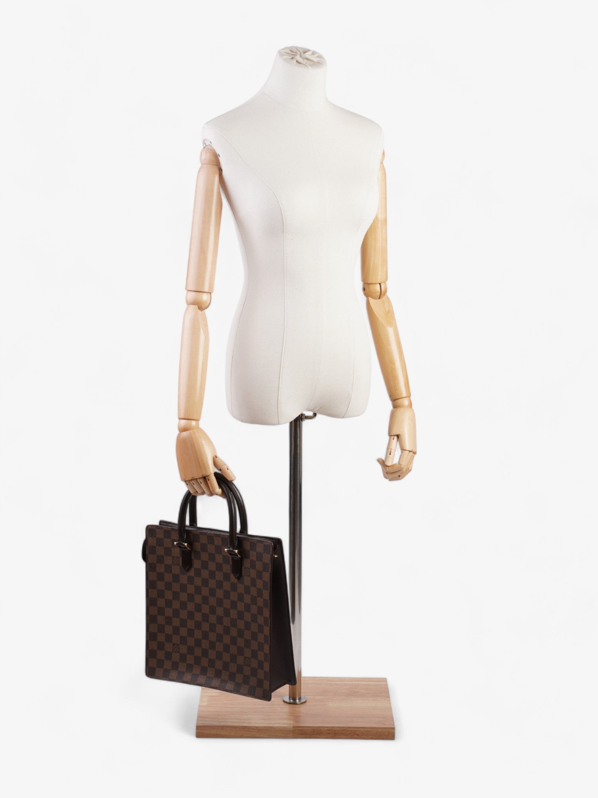 Louis Vuitton Sac Plat Ebene Canvas Damier Tote Bag