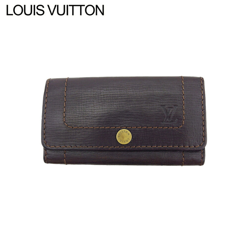 Louis Vuitton Key holder Dark Utah Brown Gold Key Chain