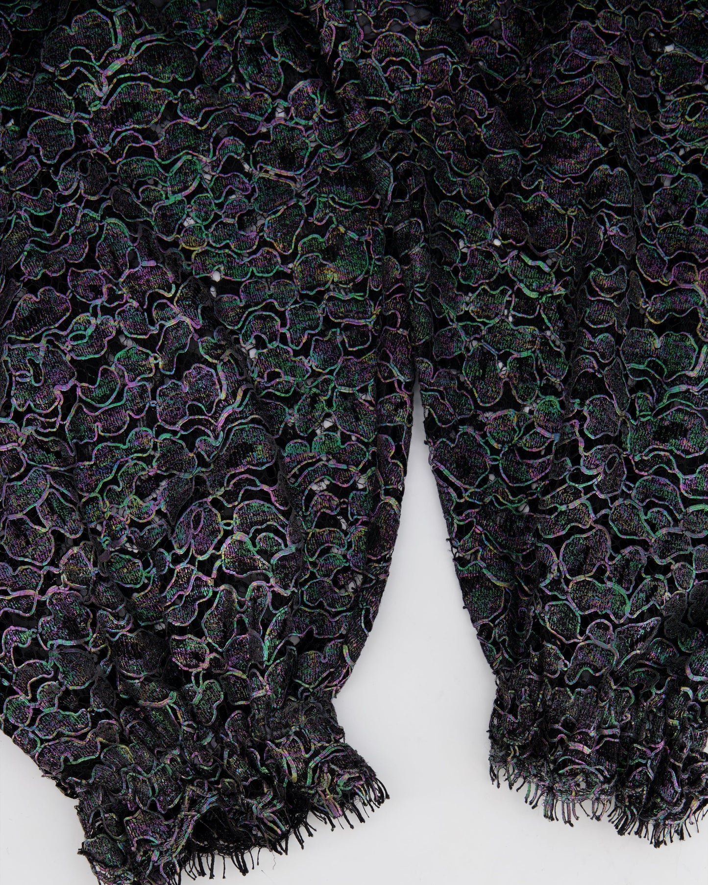 Chanel Grey Metallic Floral Embroidered Jumpsuit Size Fr 36 (Uk 8) Bag