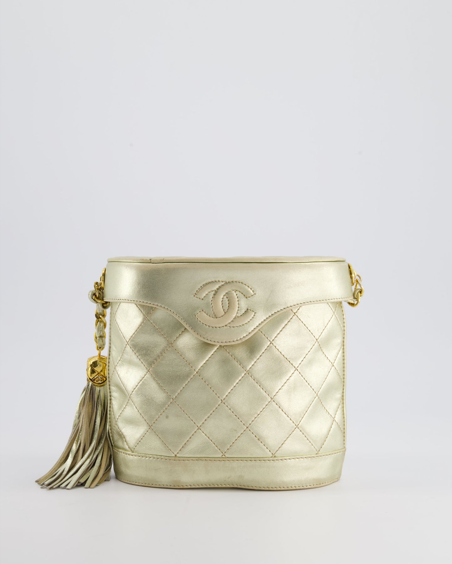 Chanel Gold   Lambskin Leather Small Binocular Bag with 24K Gold Hardware