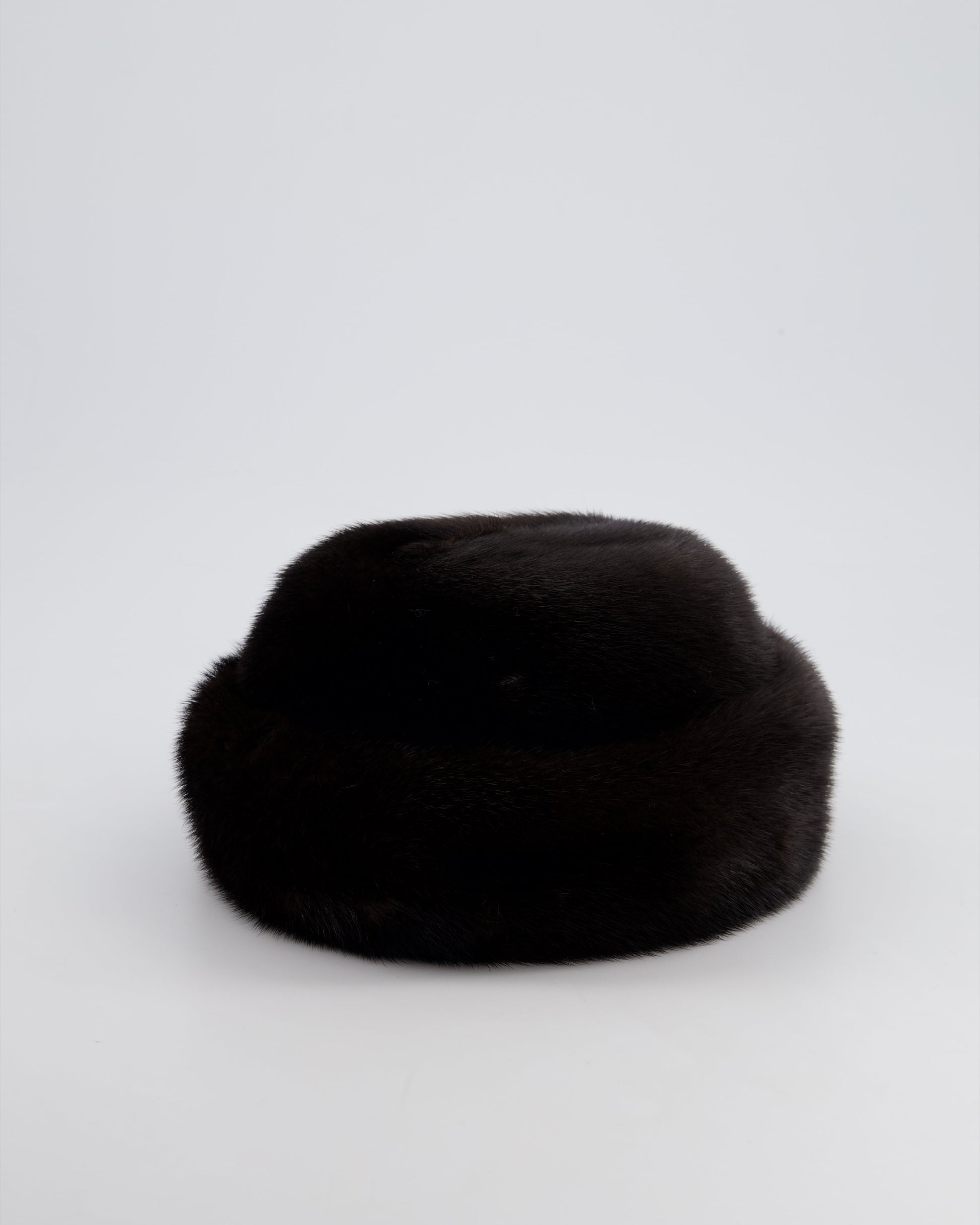 Chanel Chocolate Brown   Mink Hat Size 57