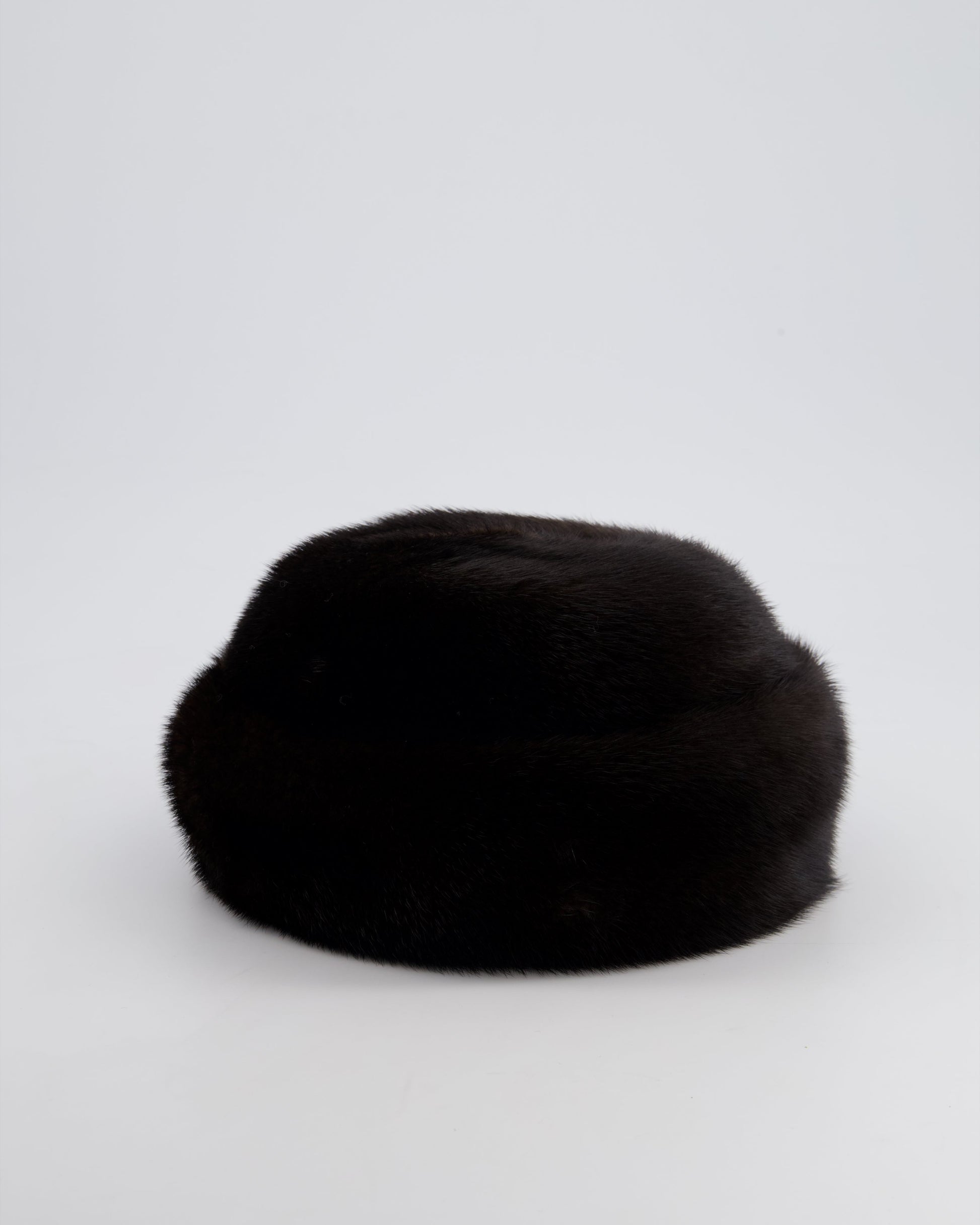 Chanel Chocolate Brown   Mink Hat Size 57