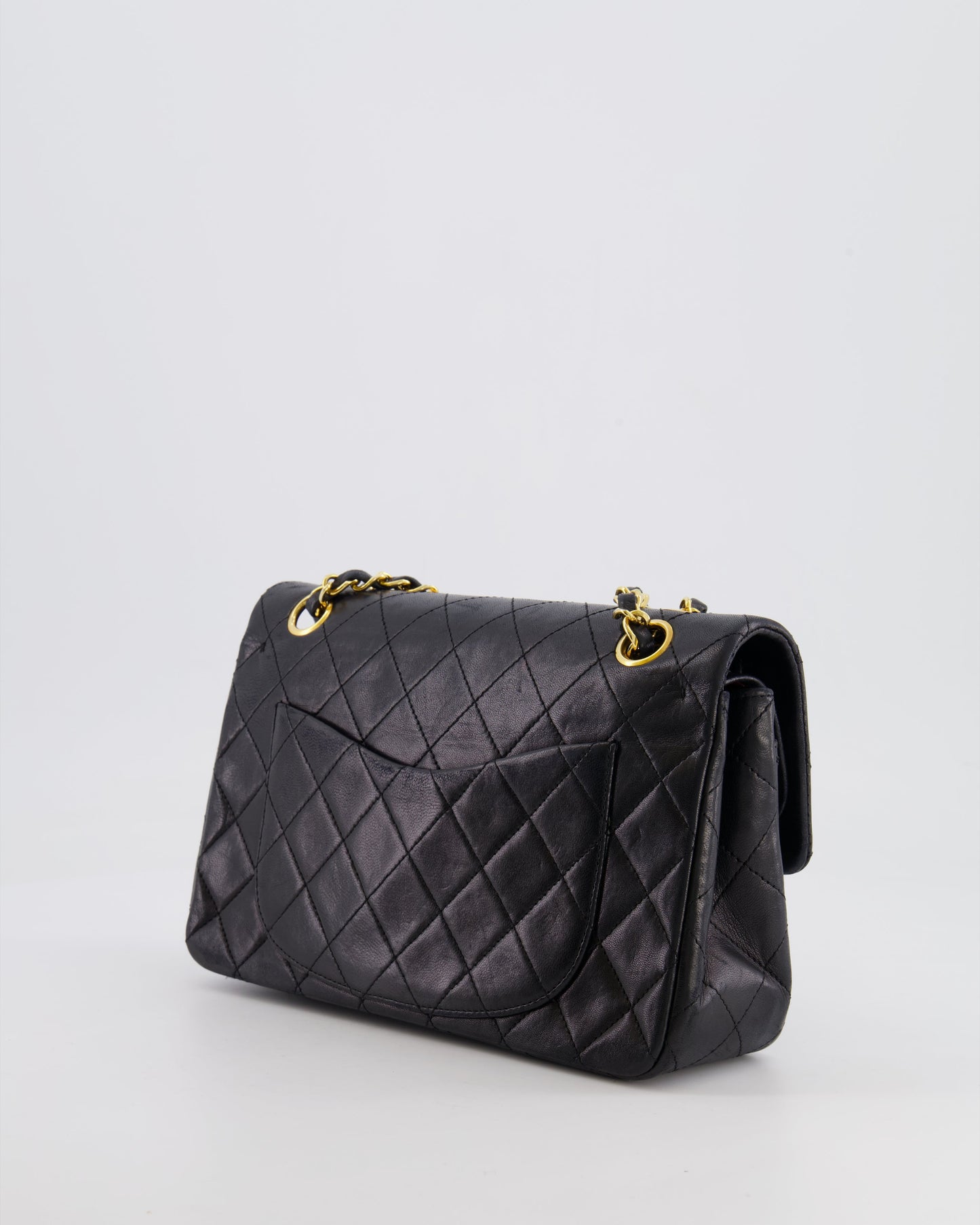 Chanel Black   Classic Small Double Flap Bag in Lambskin Leather with 24K Gold Hardware