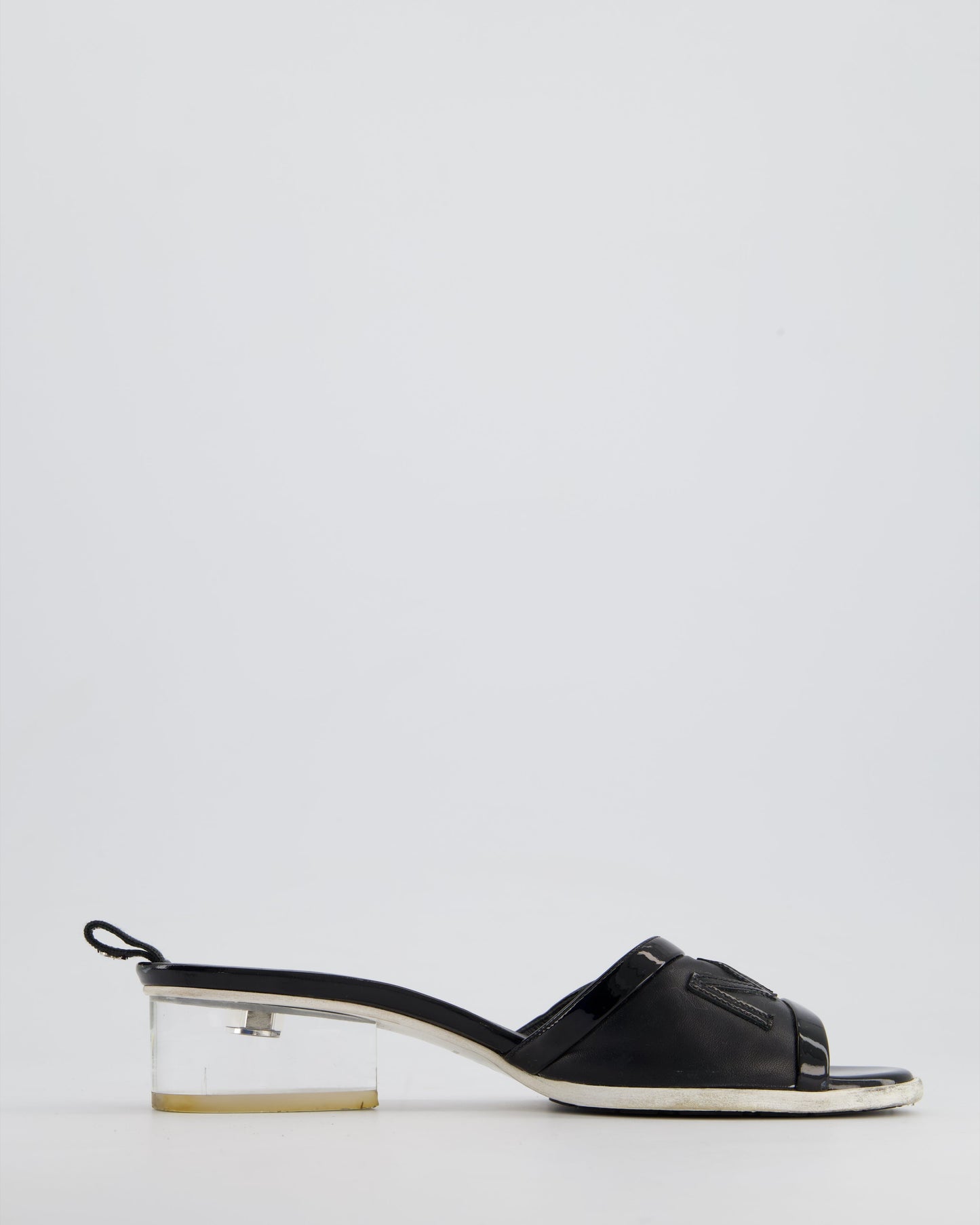 Chanel Black Leather Mules with CC Logo Details Size Eu 37 (uk 4) for Women