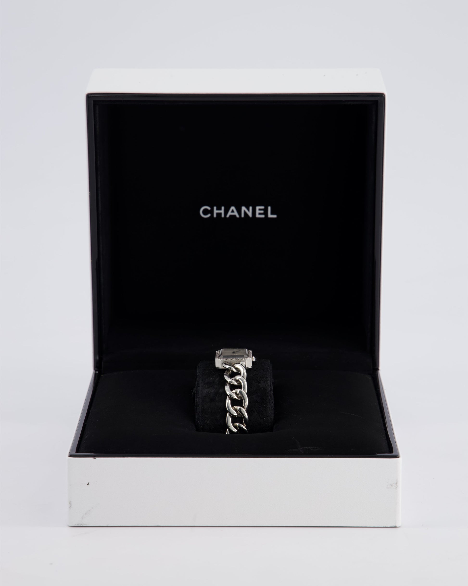 Chanel Stainless Steel Premiere H3253 Diamond and Mother of Pearl 26MM Quartz Watch Handbag